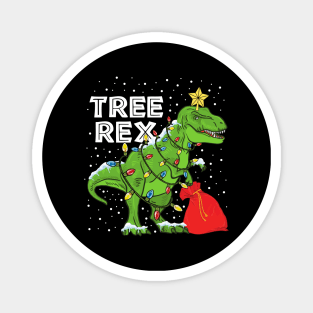 Tree Rex Christmas Dinosaur gift Magnet